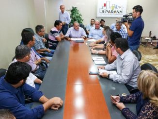 Coletiva de imprensa marca lançamento da obra de ampliação do hospital munipal de Ji-Paraná