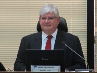 O procurador-geral da República, Rodrigo Janot, durante reunião nesta segunda-feira do Conselho Nacional do Ministério Público