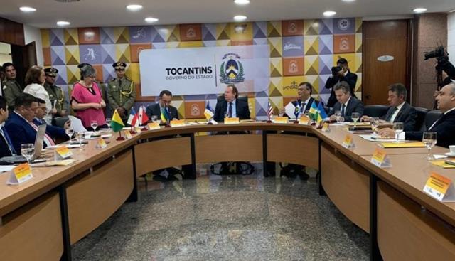 Governadores da Amazônia Legal reunidos em agosto, em Tocantins. Foto: Governo do Tocantins.