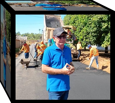 Prefeito de Ouro Preto do Oeste acompanha as últimas ruas para a cidade ficar 100% asfaltada.