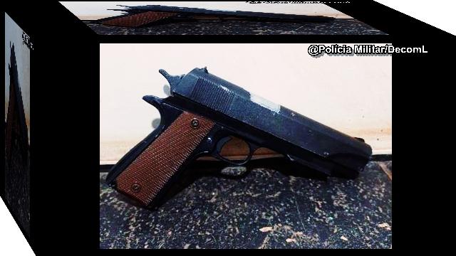 arma pm Flagrado com réplica de pistola agindo em Guajará-Mirim