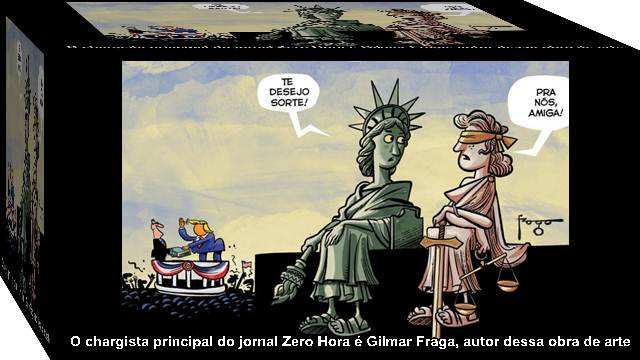 charge justica ...E se trump der asilo político a Bolsonaro? Coluna do Gutierrez