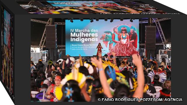 FaBIO RODRIGUES POZZEBOM AGeNCIA Evento em Brasília reúne 5 mil mulheres indígenas que pedem proteção